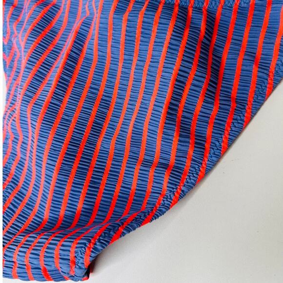 Solid & Striped Lilac & Orange Striped Front Tie Bikini 2 Piece Bathing Suit M - Picture 7 of 12